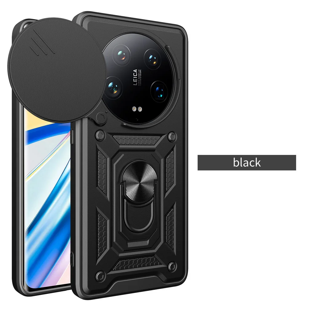 Enhanced Armor Hybrid Ring Back Cover with Camera Protection