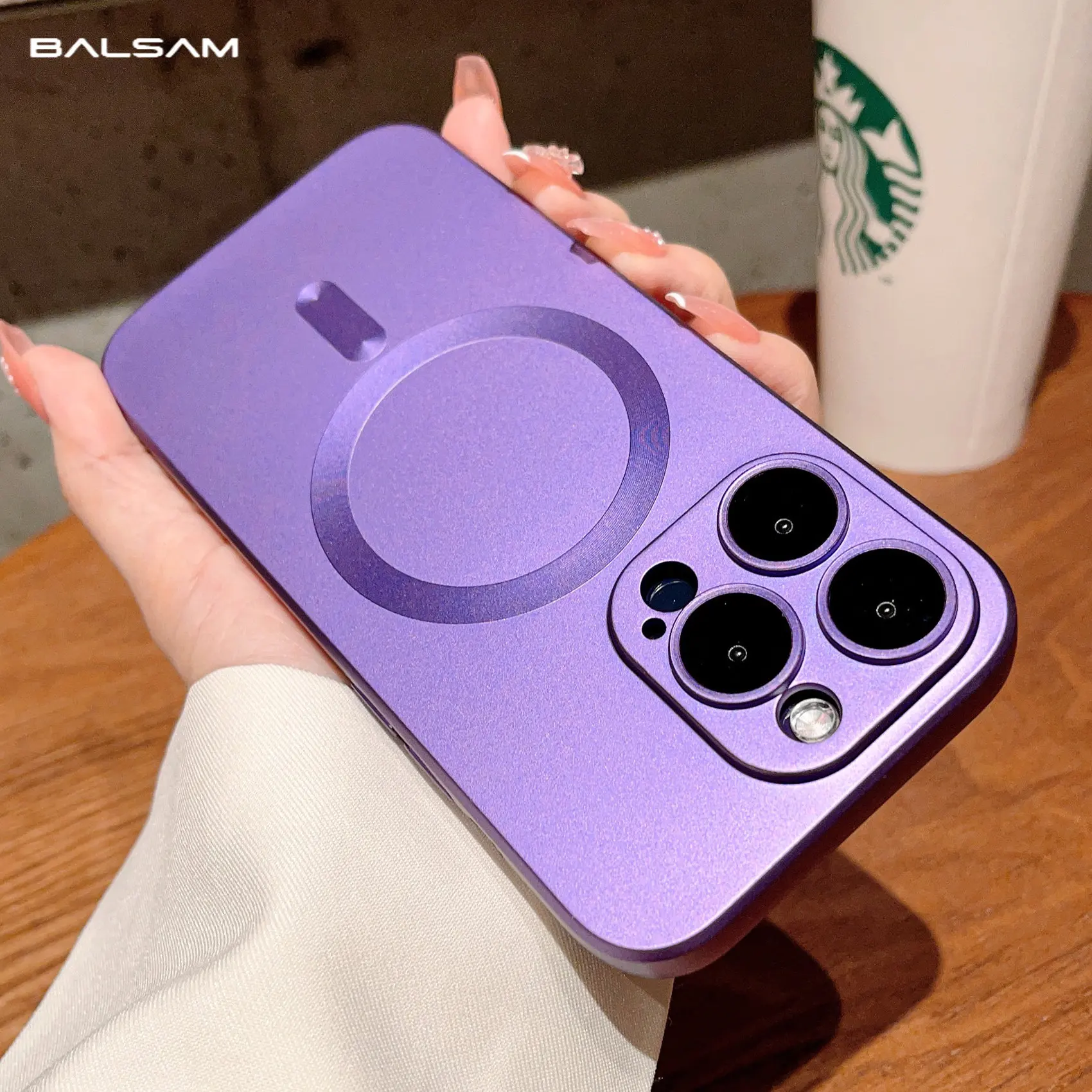 Premium Magsafe Magnetic Wireless Charging Case with Glass Lens Protection and Soft Matte Finish