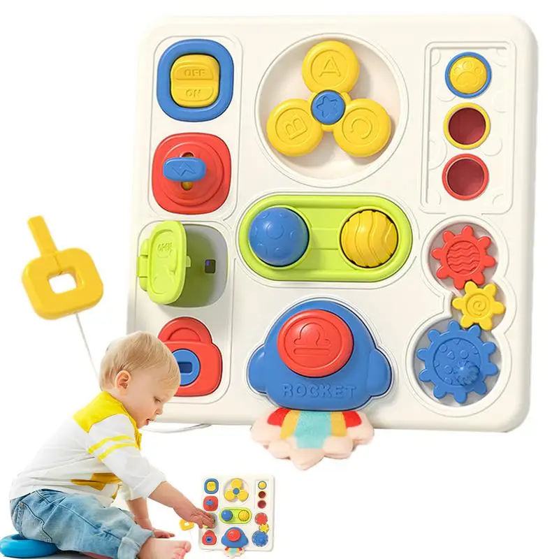 

Montessori Board Toddler Sensory Toy Montessori Activity Board Learning & Education Toys With Light And Sound Preschool Learning