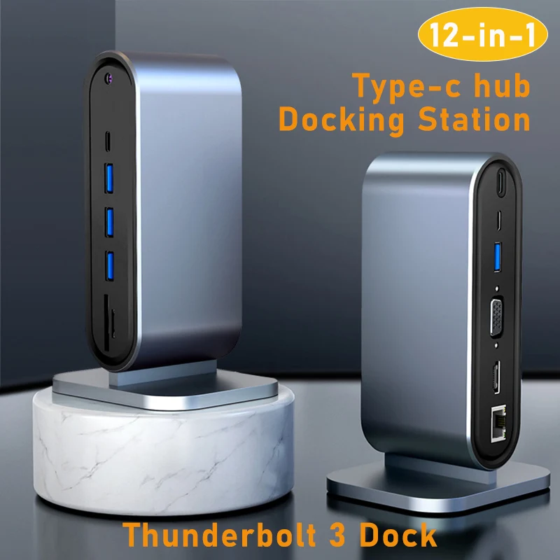 

Док-станция вертикальная, 12 в 1, Usb Type-C