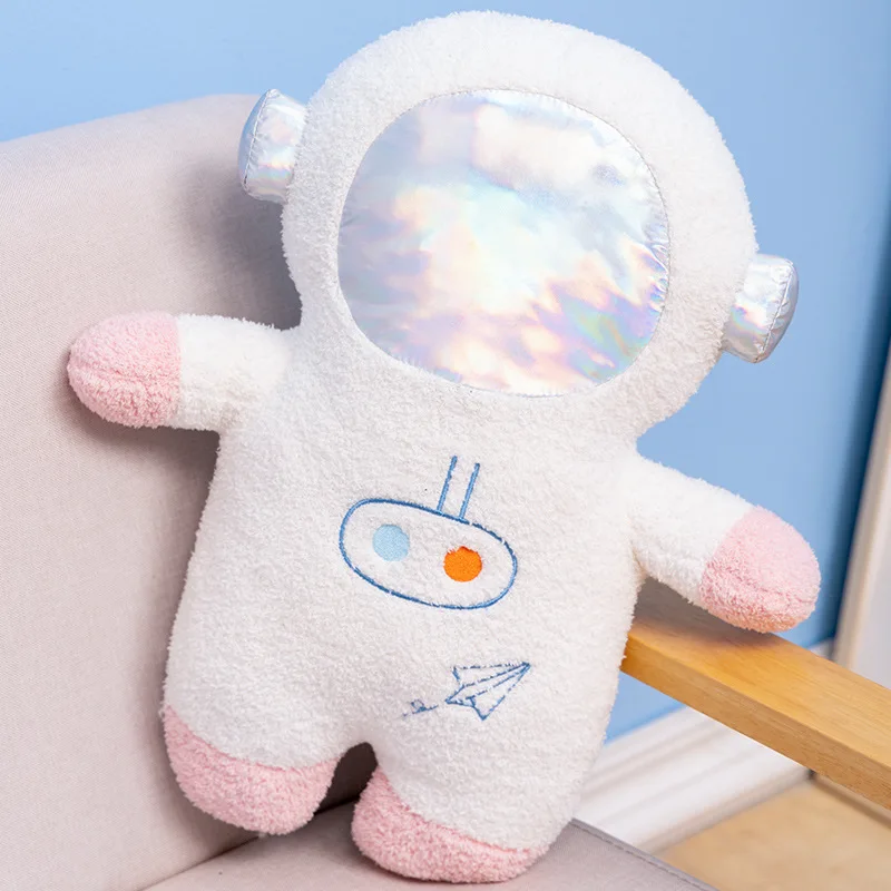 Cute Space Astronaut Pillow Plush Toy Rocket Sleeping Doll Airplane Toy Children's Gift