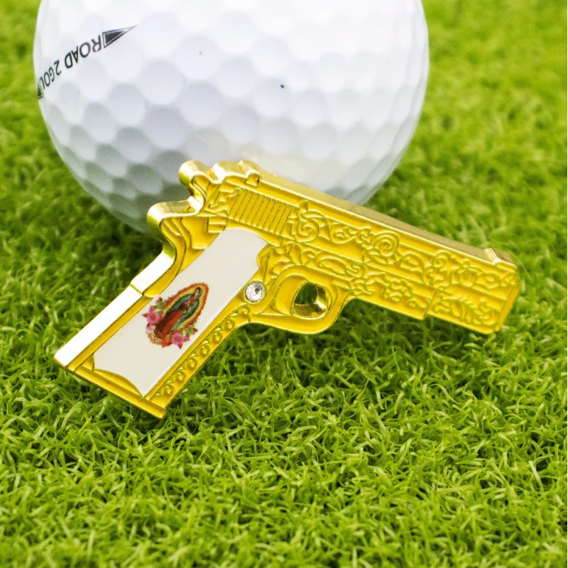 New golf ball marker hat clip metal hat clip with paint magnet badge