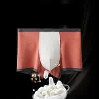 Ice Silke Man Soft Underwear Crotch Pouch Enhancing Super Lingerie Comfortable Cotton Underpants Elastic Scrotum Eczema Boxers 2