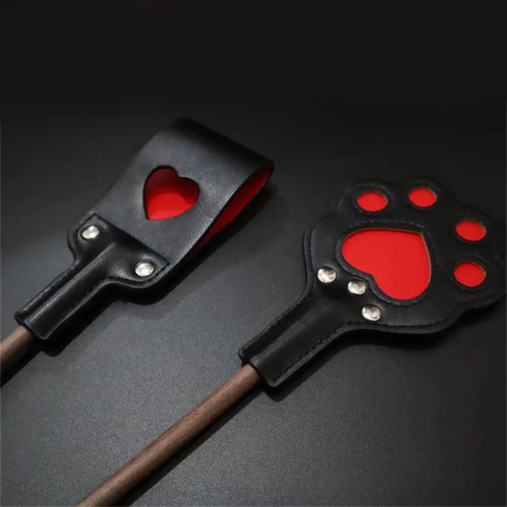 Walnut Wood PU Leather Crop Flogger Racing Spanking Practice Horse Whip 46CM For Horse Equestrian