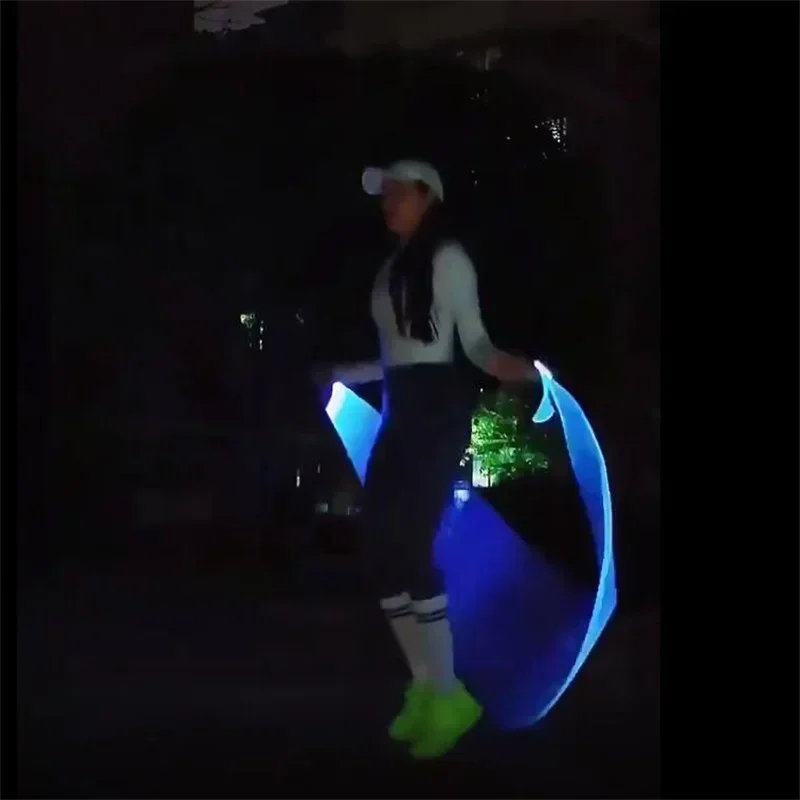 Fitness Adjustable Night Glowing Skip Rope Exercise LED Jump Ropes Light Up Outdoor Supplies Portable Training Sports Equipment