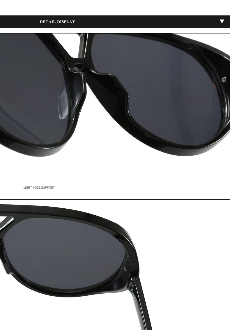 Wandern 2 stücke Übergroßen Pilot Oval Rahmen Anti Licht Gläser Frauen Punk Stil Vintage Doppel Strahl Shades Für Dame Outdoor brillen – Detail 13