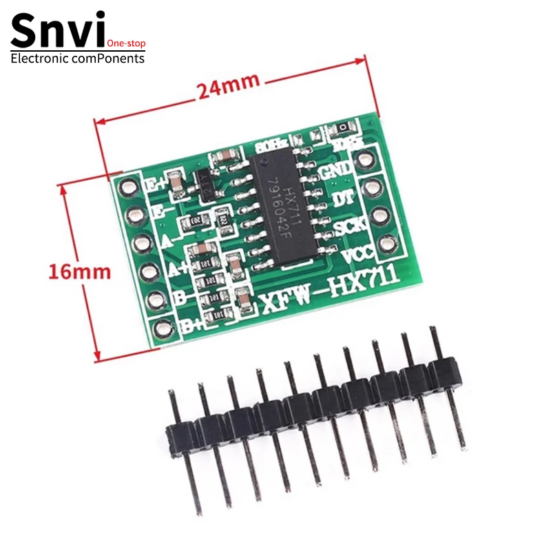 10pcs HX711 Weighing Sensor Module – 24-Bit Precision A/D Converter Dual-Channel For Electronic Scales & Pressure Sensing