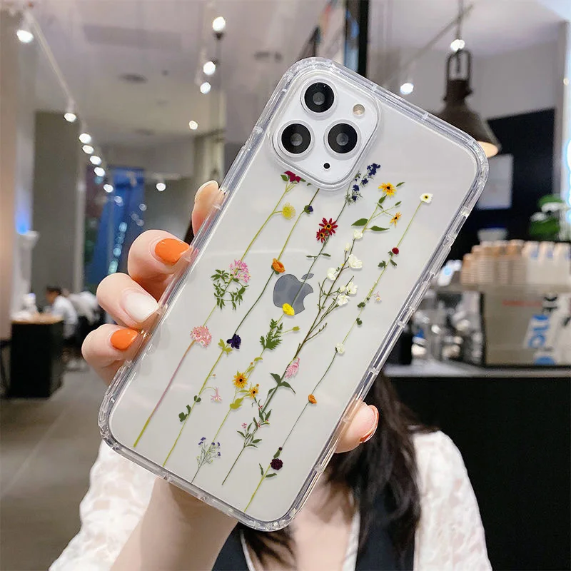 thumbnail image 1 of Flower Phone Case For iPhone 13 Case iPhone 11 12 14 15 Pro Max 12 13 Mini 7 8 Plus SE 2020 XR XS X Shockproof Clear Soft Cover, 1 of 5