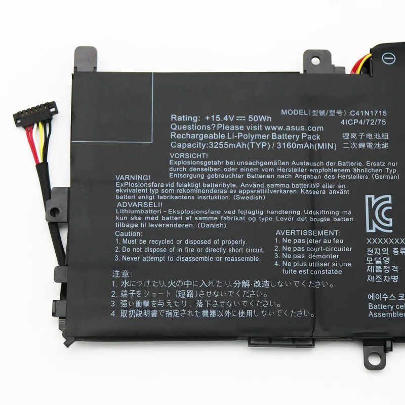 Qualidade Original C41n1715 Bateria para 13 Ux331ua Ux331un U3100fn Ux331fn - Imagem 4