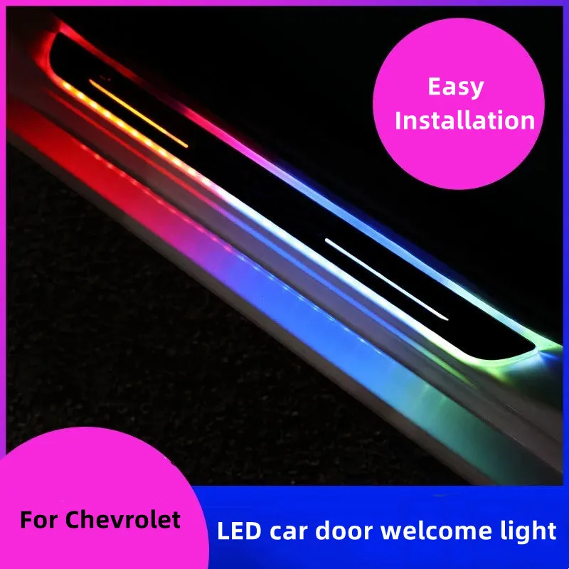4Pcs Car Door Pedal Light - Easy Magnetic Installation, Wireless LED  Lights, Auto-Sensing, IP67 Waterproof, Rechargeable, 7 Color Options -  Bling Your