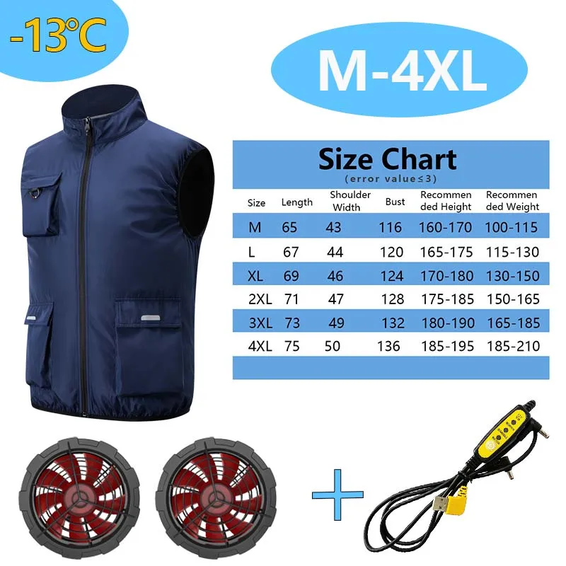  slider image of Summer Cooling Fan Vest,
