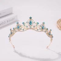 Girl's birthday tiara bridal wedding hair accessories Korean simple wedding dress children's performance tiara accessories. 3