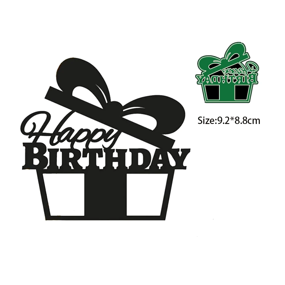

Happy Birthday Metal Cutting Dies, Cut Mold Decoration, Scrapbook Paper Craft, Knife Blade Punch Stencils