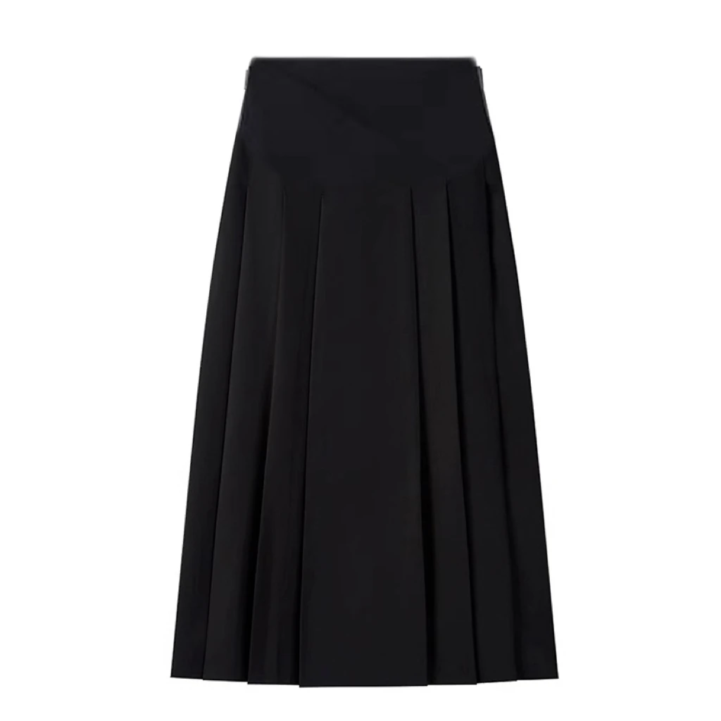 G73428# Maternity Skirt Pleated Design Skirts Korean Style Maxi Dress Low Waist Pregnancy Skirt