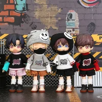Ob11 Doll Clothes Set Trendy Patchwork Long Sleeves Cool Style Restricted Zone Series Suit For Molly GSC YMY P9 P10 Body UF Doll 2
