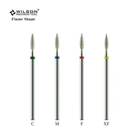 WILSON Flame Shape Diamond Bits-Nail Accessories/Tools/Manicure/Drill Bits 1