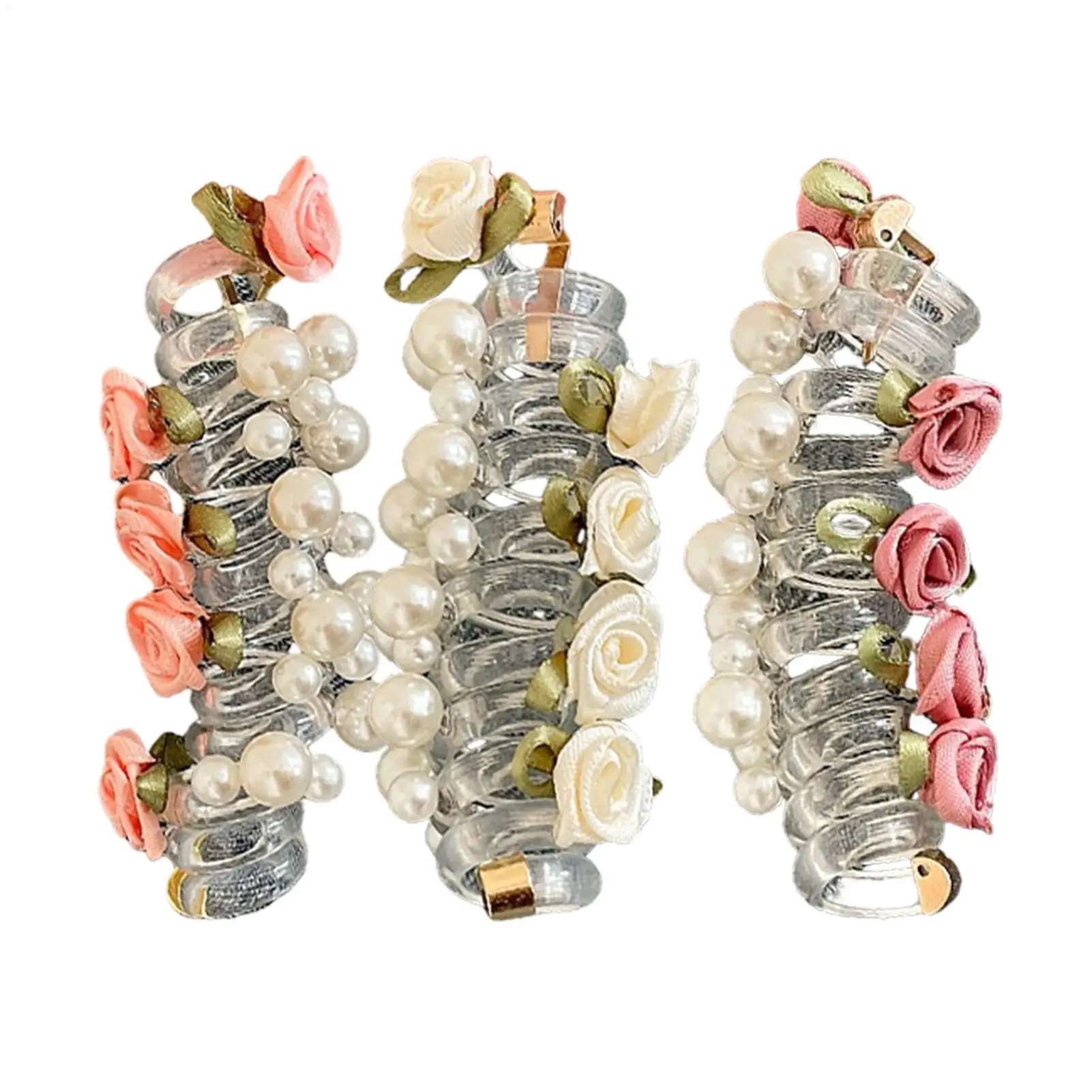 Elastische Spirale, Telefondraht, Haarband, Haargummis, Schmetterling, Blume, Perle, niedlich, süß, Haarseile, vielseitige Frisur-Accessoires – Detail 3