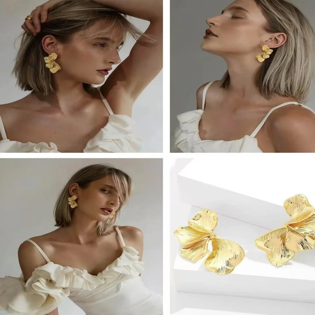 Exquisite Flower Stud Earrings for Women Trendy All-match& Exquisite Earrings Party Jewelry Accessories