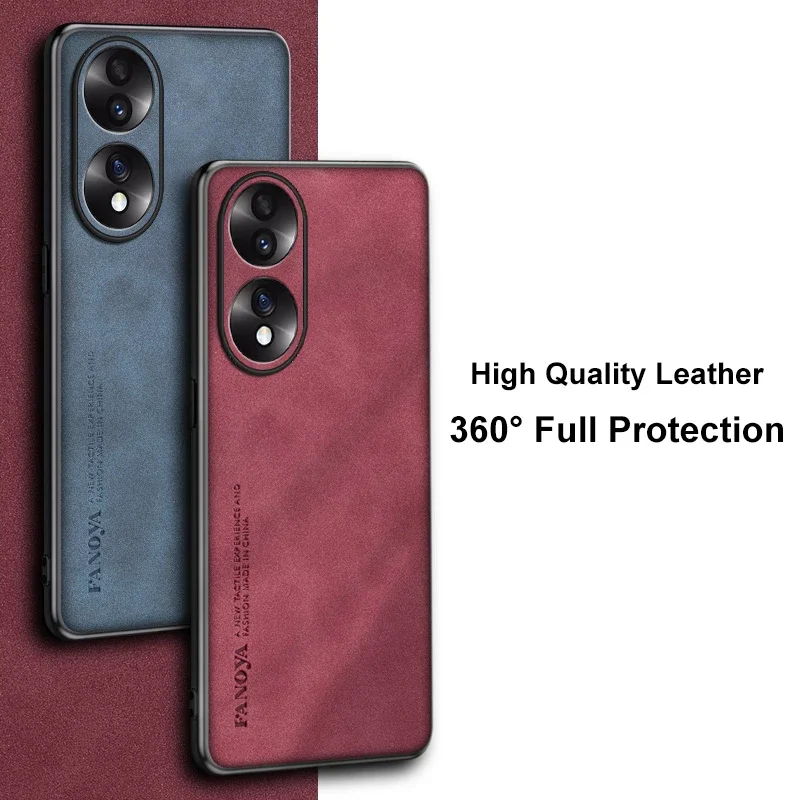 Luxury PU Leather Matte Phone Case with Full Protection and TPU Silicone Interior