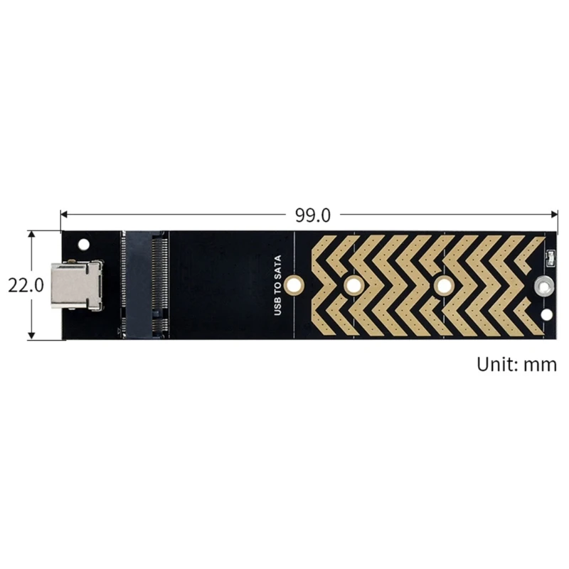 빠른 열 방출을 갖춘 M.2 SSD-Type-C 어댑터 Type-C 변환기 P8DC