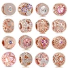 New Rose Gold Flower Spring 2024 Family Tree Charm Fit Original 925 Sterling Silver Bracelet Beads DIY Women Jewelry Gift Making 2