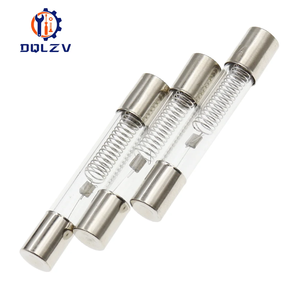 High-Voltage Glass Tube Microwave Oven Fuse, 5KV, 6x40mm, Assorted Amp Ratings