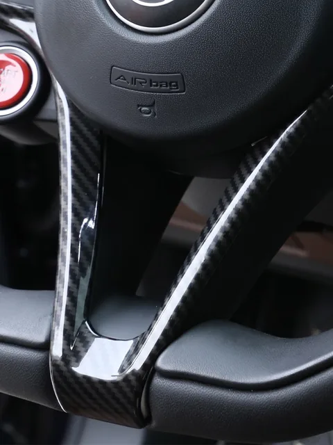 Decorazioni Volante In Carbonio Per Alfa Romeo Giulia/Stelvio - 2 Pezzi - Foto 11