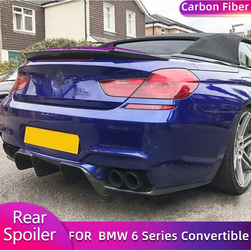 

Carbon Fiber Car Rear Trunk Spoiler Wings For BMW 6 Series 640i 650i Convertible 2-Door 2013-2018 Racing Rear Boot Lid Wing Lip