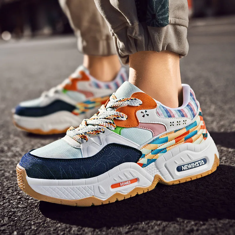 2023NewBrandMensMarathonCushionRunningShoesThicksoledLight