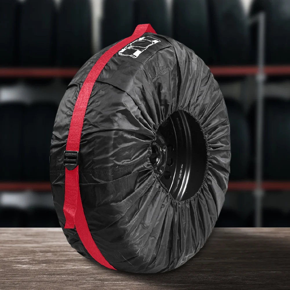 Housse De Protection Pour Pneu De Secours Voiture - Taille Ajustable, Avec Sangles Et Poignée, Pour SUV, Berlines, Utilitaires - 7