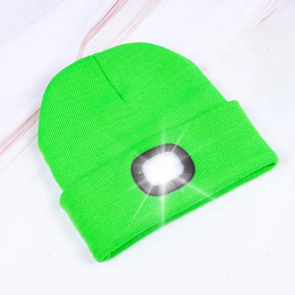 Knitted Hat Knitted Cap Knitted Beanie LED Light USB Rechargeable