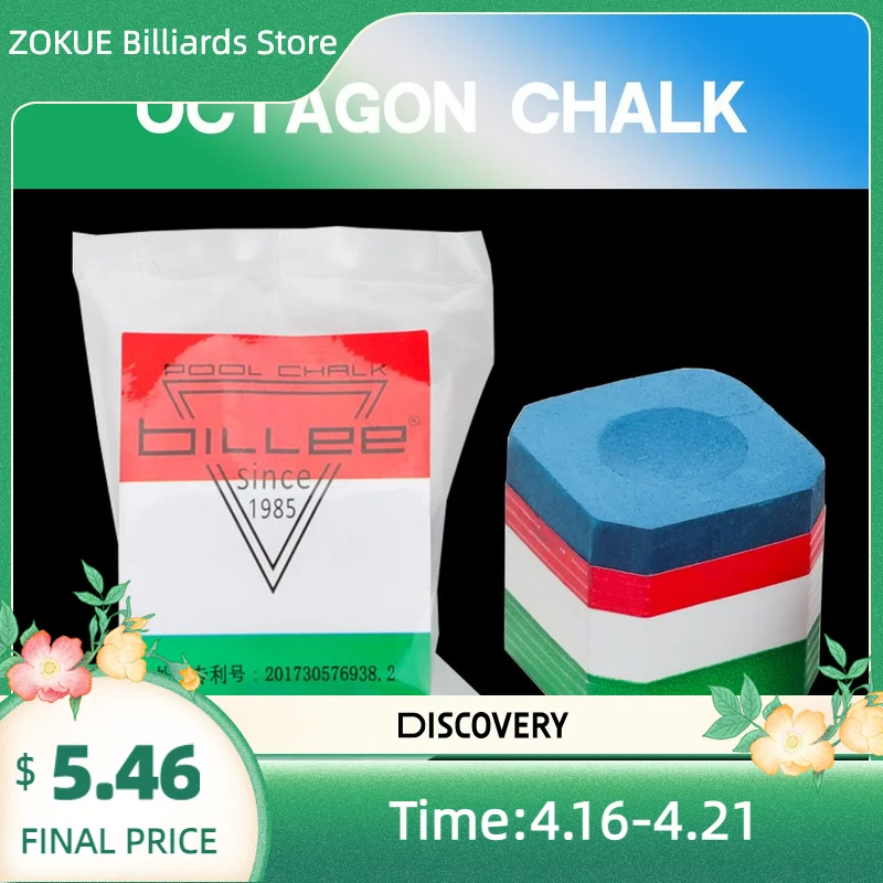 Billee Billiards Chalk Snooker Chalk Pool Cue Chalk Octagon