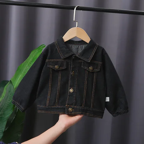 2022 Boys Girls Denim Jacket Autumn Winter Fashion Overcoat Children's Coat For Boy Children's Jacket Boy Infant Coat 2-4Y