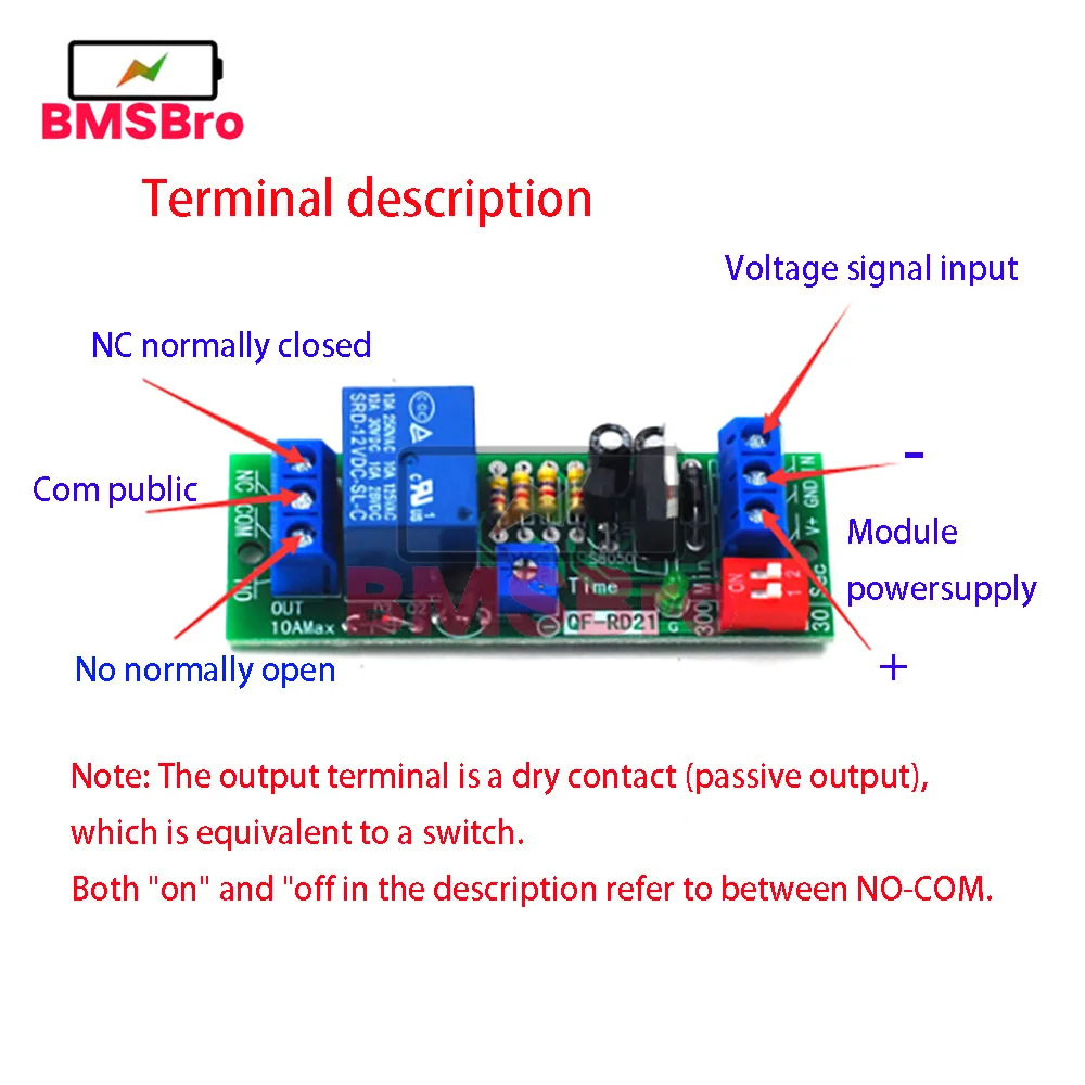 PoweroffDelayRelayModuleDC5V12V24VAntirestartPoweroffDelay
