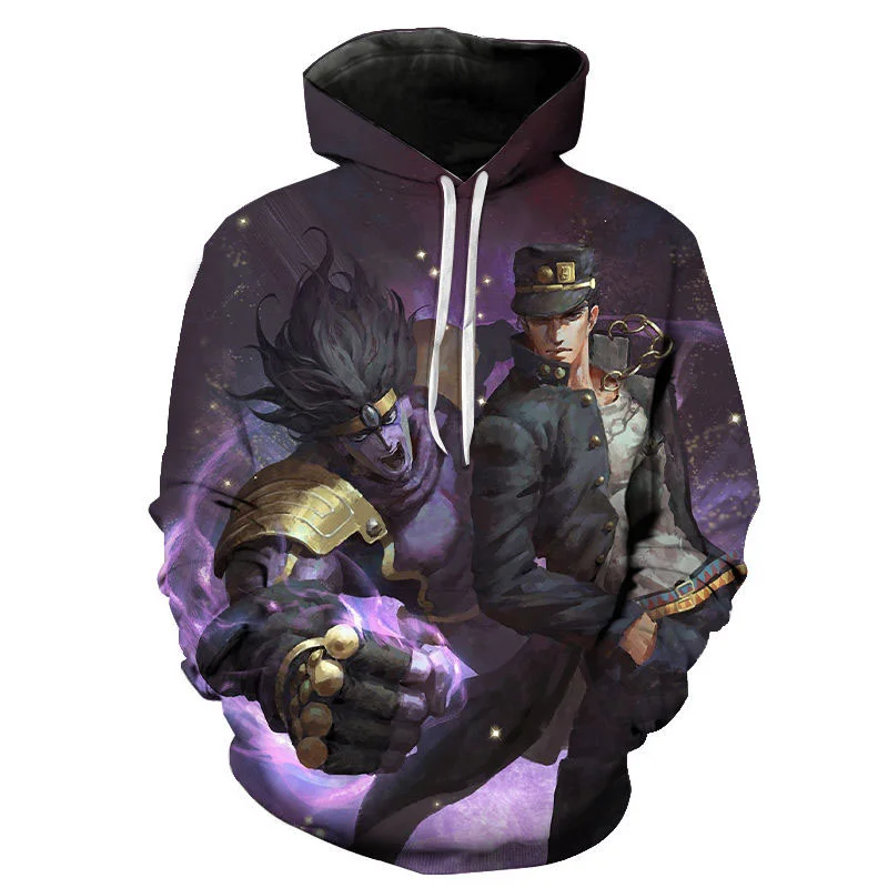 

2023 New Men Women Children Kujo Jotaro 3D Print Anime JoJo Bizarre Adventure Hoodies Unisex Tops Cool Hooded Sweatshirt
