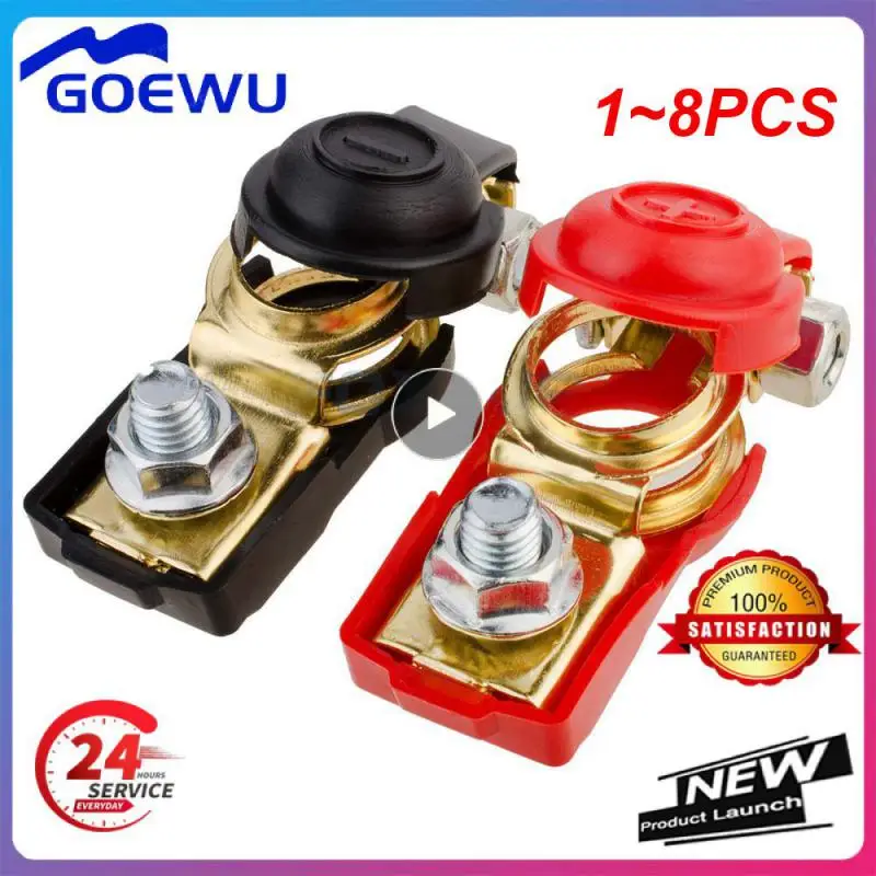 

1~8PCS Auto Car Battery Terminal Connector Battery6V/12V Quick Release Battery Terminals Clamps Clips Copper For Car Truck