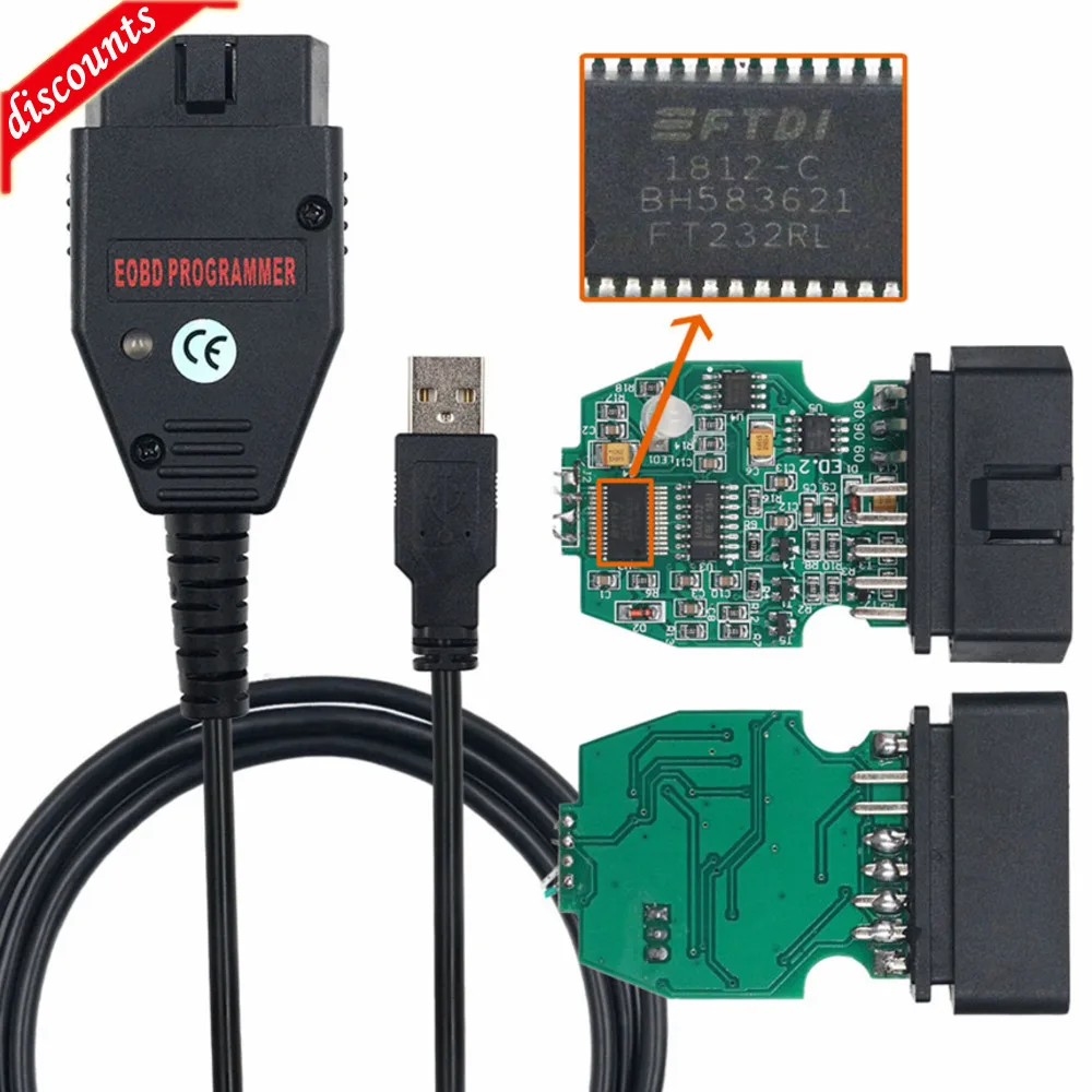 Best Galletto 1260 Ecu Flasher Obd2 Cable Eobd Galletto 1260 Ftdi Ft232Rq Ecu Chip Tuning Tool Leggi E Scrivi Ecu Per Auto Per Serie Vag