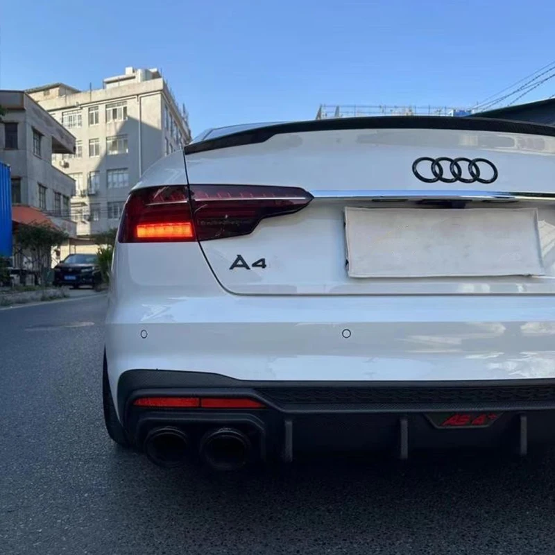 アウディ　A4 S4 RS4用リアスポイラー アウディ用の光沢のあるブラックリアスポイラーキャップ,ルーフリップ
