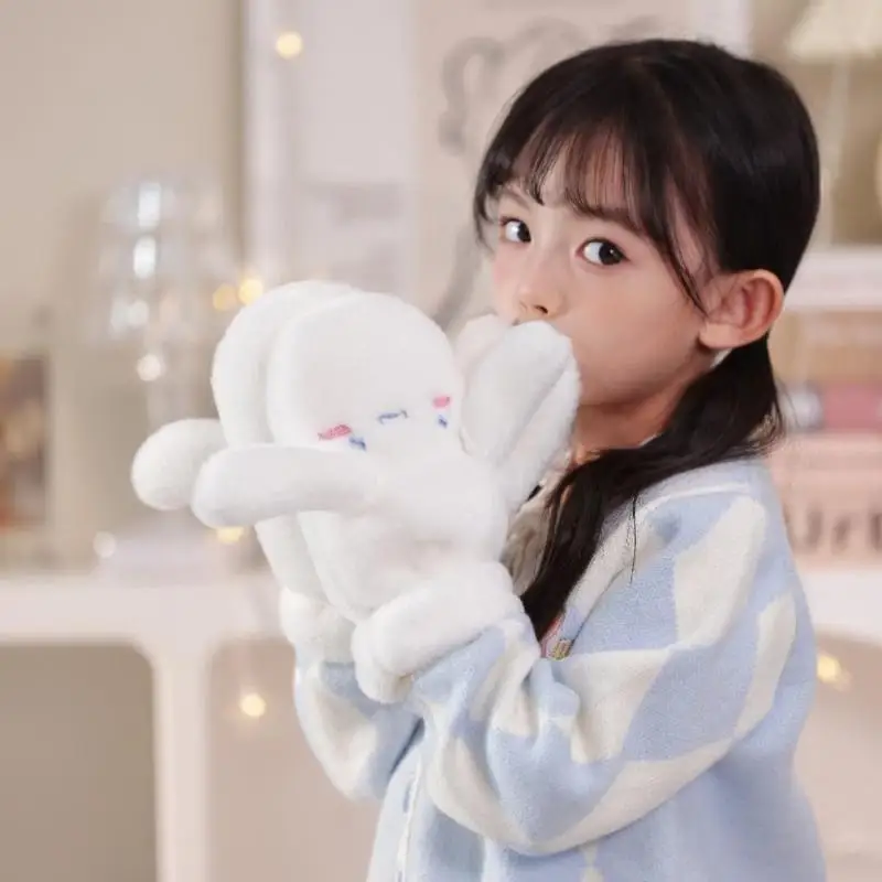 

Kawaii Sanrio Anime Glove Cute Cinnamoroll Hello Kitty Autumn Winter Sweet Antifreeze Cold Prevention Mitten Kids Christmas Gift