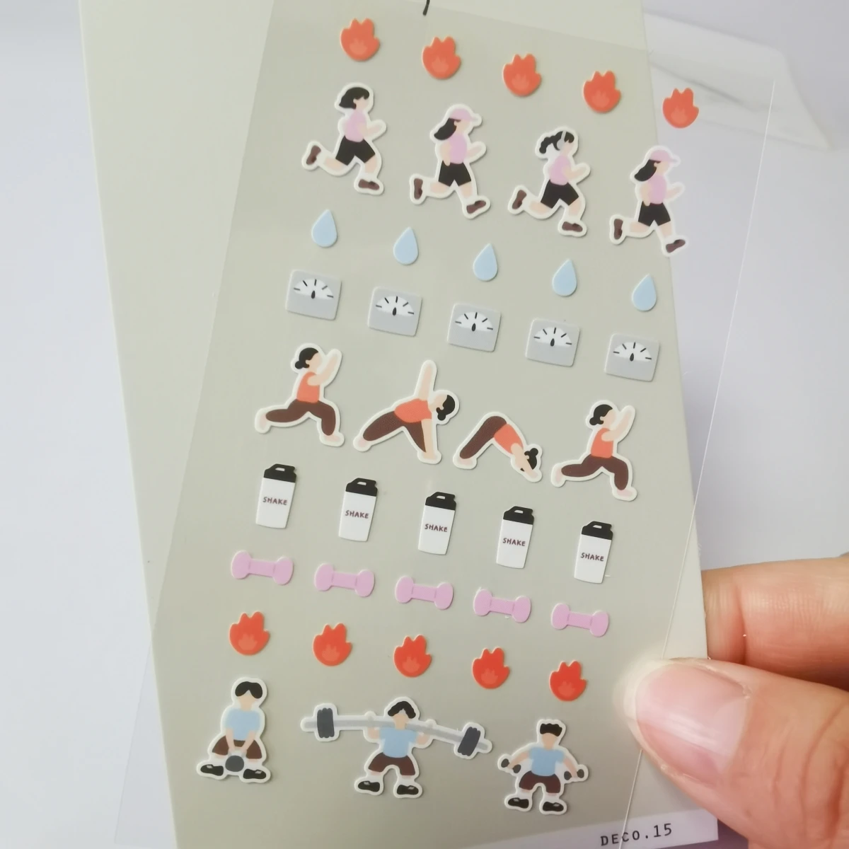 Koreanischer Import Suatelier Fitness Lauf-Papieraufkleber Scrapbooking DIY Mini Kawaii Sport-Sticker Tagebuch Schreibwaren Kunstbedarf