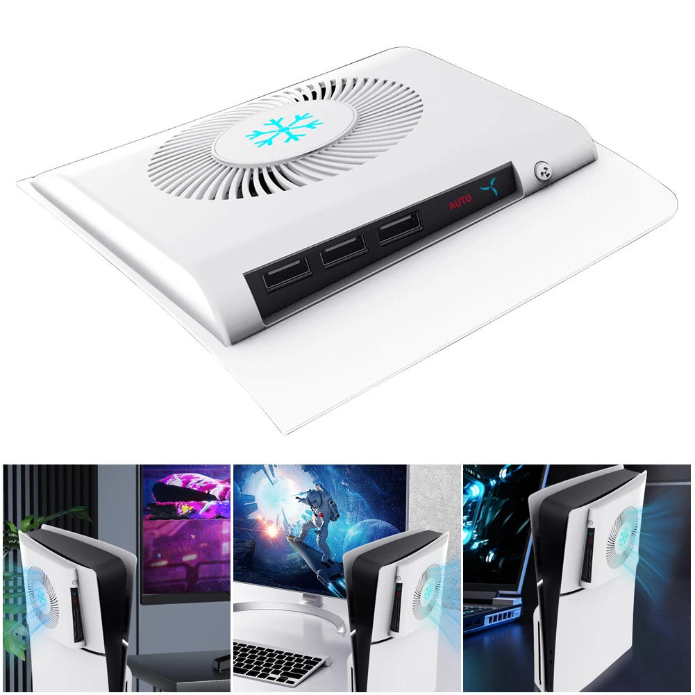 Cooling Fan Gaming Cooling Fan For PS5 Slim Console Side-Mounted Cooling Fan Console Quiet Cooler For Playstation 5 Slim Accessories