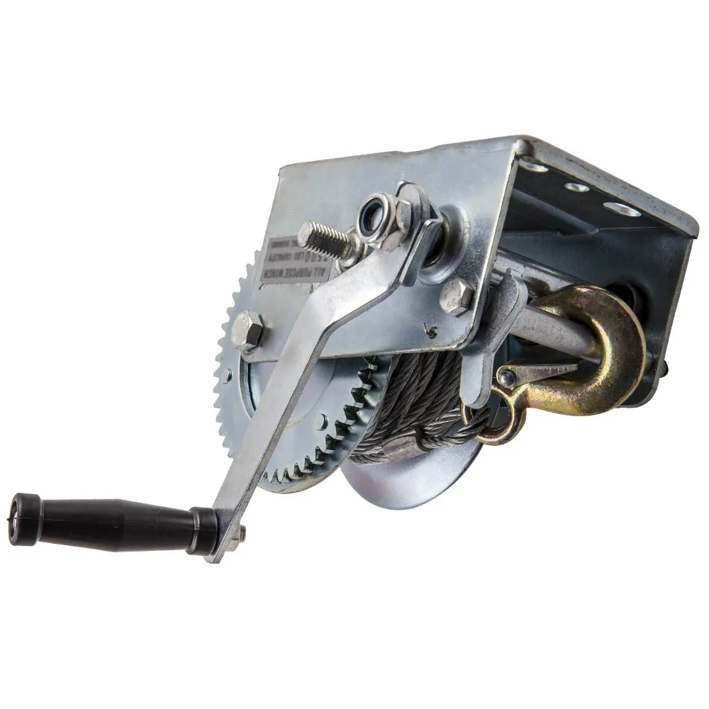 10M Heavy Duty 3500lb Hand Winch Manual Hook Cable Puller Boat Trailer