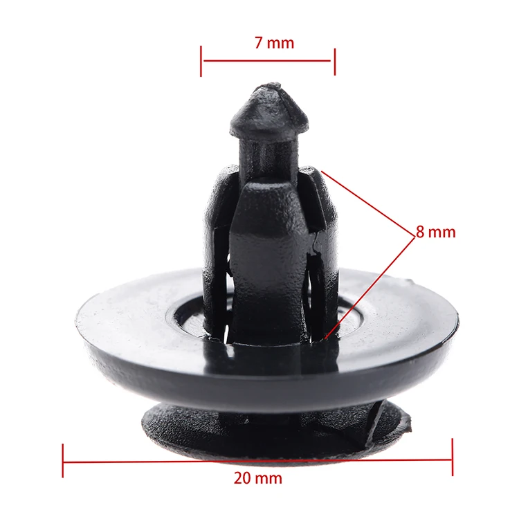 Clips De Fixation Pour Pare-chocs Voiture - Lot De 10, Noir, Tête 20 Mm, Tige 17 Mm, Compatible Toyota RAV4, Camry Et Autres