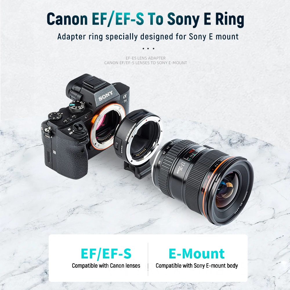 Sony Canon Viltrox Ef-e5 Lens Adapter Sony E Mount Canon Ef