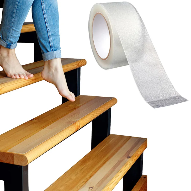 Anti Slip Tape Transparent - Waterproof No Residue 2 inch x 20 Feet Grip Tape for Stairs, Non Slip Tape for Bathtubs, Pool Steps, Boats, Comfortable