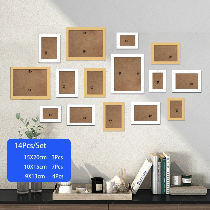 white wood 14Pcs