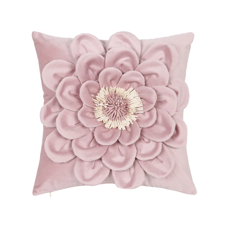 Velvet Flower Pillow Cover 6
