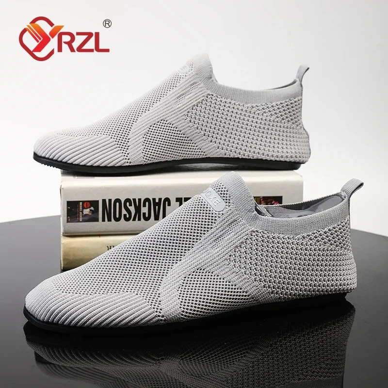 YRZL Men Mesh Loafers Driving Moccasins High Quality Flats Walking Shoes Breathable Non Slip Casual Loafers Summer Mens Shoes 4