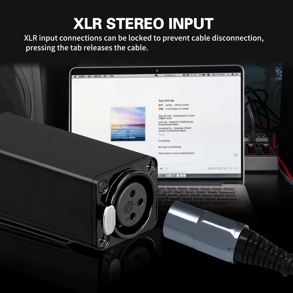 Professional Headphone Amplifier Converter XLR To 3.5MM Audio Interface Mini Portable HIFI Headphone Amplifier Clip Mount headphone amplifier,audio interface,portable dac amplifier,audio amp adapter