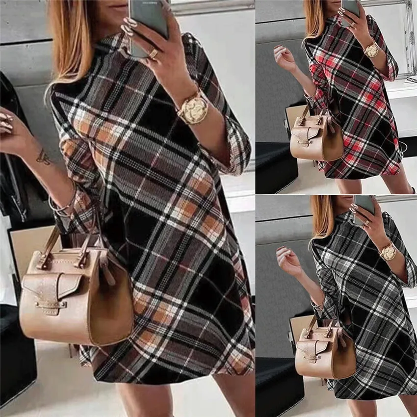 

2023 Autumn/Winter New European and American Fashion Women's Fashion Trendy Long Sleeve Printed Skirt